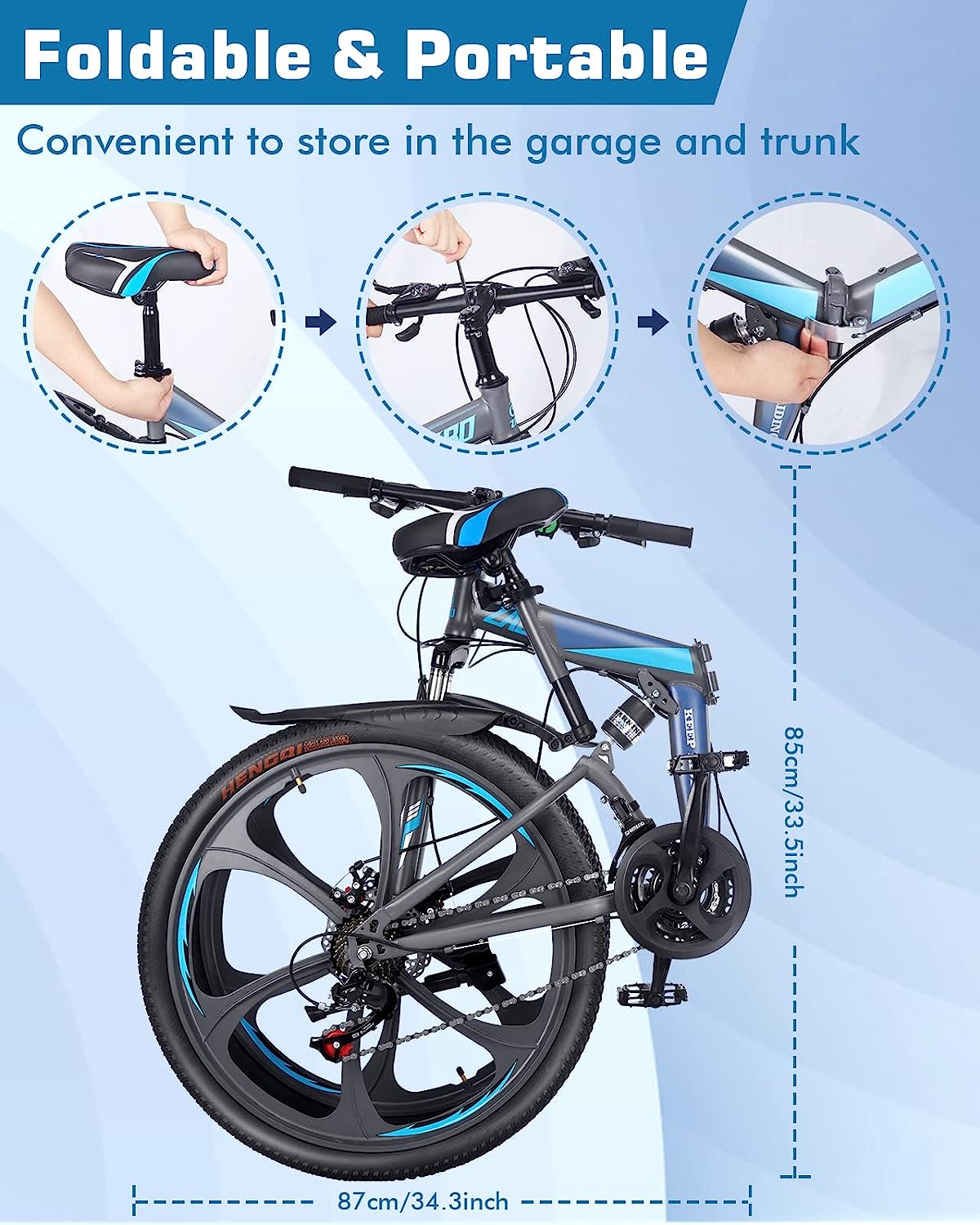 Zacro 26 Inch Folding Mountain Bike Review