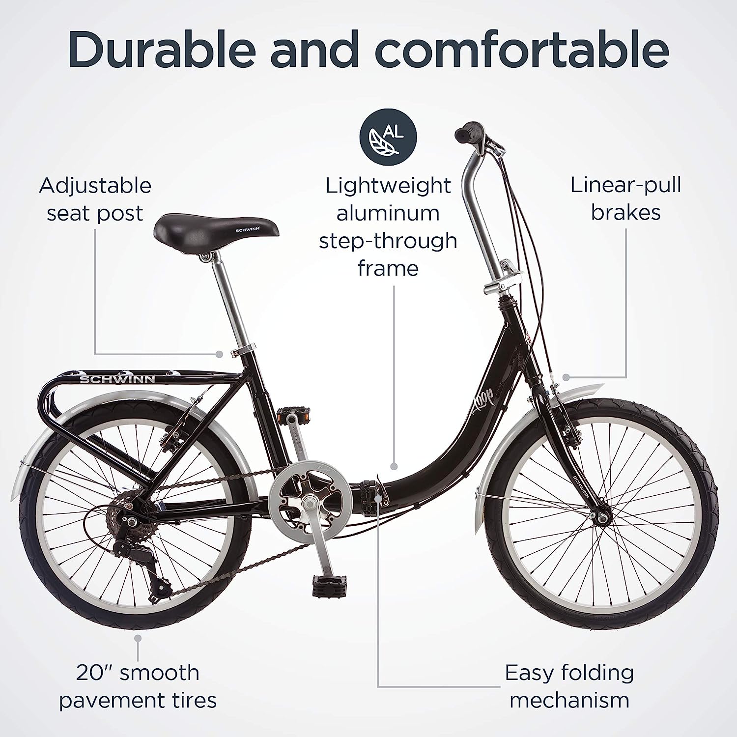 Schwinn Loop Adult Folding Bike 7-Speed Drivetrain Review