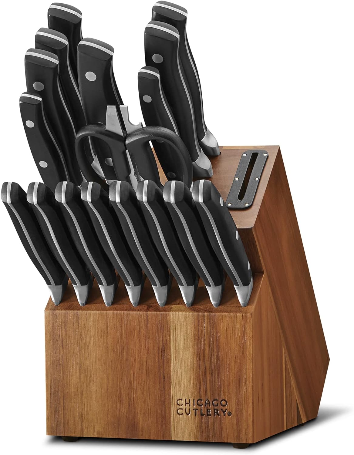 Chicago Cutlery Insignia Triple Rivet Poly (18-PC) Kitchen Knife Block Set Review