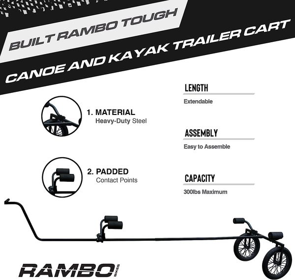 Rambo Bikes Canoe and Kayak Trailer Cart Review
